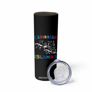 Caribbean Islands Skinny Tumbler Caribbean Sea Tour Map Flag TS11 Print Your Wear
