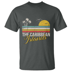 The Caribbean Islands T Shirt Retro Vacation Beach Caribbean Sea Tour TS11 Dark Heather Print Your Wear