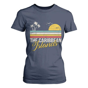 The Caribbean Islands T Shirt For Women Retro Vacation Beach Caribbean Sea Tour TS11 Navy Print Your Wear