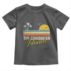 The Caribbean Islands Toddler T Shirt Retro Vacation Beach Caribbean Sea Tour TS11 Dark Heather Print Your Wear