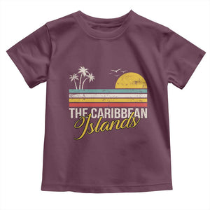 The Caribbean Islands Toddler T Shirt Retro Vacation Beach Caribbean Sea Tour TS11 Maroon Print Your Wear