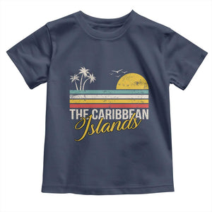 The Caribbean Islands Toddler T Shirt Retro Vacation Beach Caribbean Sea Tour TS11 Navy Print Your Wear