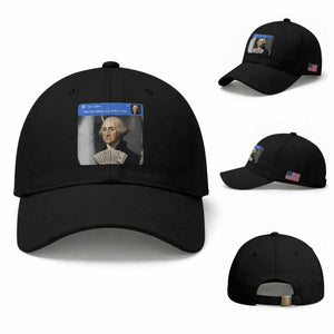 There is Motion At Your Front Door George Washington Meme Baseball Cap