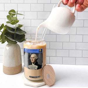 There is Motion At Your Front Door George Washington Meme Glass Can