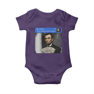 There is Motion At Your Front Door Abraham Lincoln Meme Baby Onesie