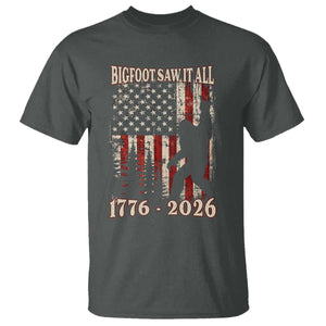 Bigfoot 250th Anniversary USA T Shirt Bigfoot Saw It All 1776 2026 4th of July