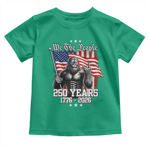 250th Anniversary USA Bigfoot Toddler T Shirt Sasquatch 250 Years Independence