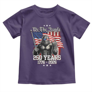 250th Anniversary USA Bigfoot Toddler T Shirt Sasquatch 250 Years Independence
