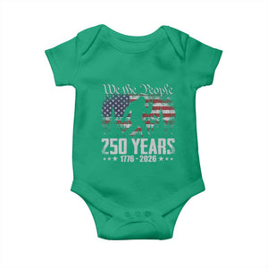 Bigfoot 250 Years American Flag Patriotic 1776 2026 Baby Onesie