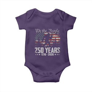 Bigfoot 250 Years American Flag Patriotic 1776 2026 Baby Onesie
