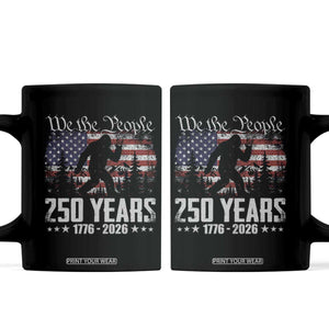 Bigfoot 250 Years American Flag Patriotic 1776 2026 Coffee Mug
