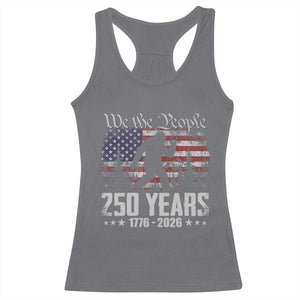 Bigfoot 250 Years American Flag Patriotic 1776 2026 Racerback Tank Top