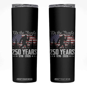 Bigfoot 250 Years American Flag Patriotic 1776 2026 Skinny Tumbler