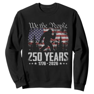 Bigfoot 250 Years American Flag Patriotic 1776 2026 Sweatshirt