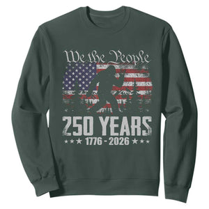 Bigfoot 250 Years American Flag Patriotic 1776 2026 Sweatshirt