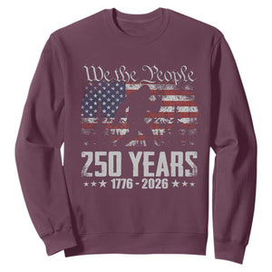 Bigfoot 250 Years American Flag Patriotic 1776 2026 Sweatshirt