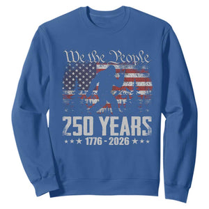 Bigfoot 250 Years American Flag Patriotic 1776 2026 Sweatshirt