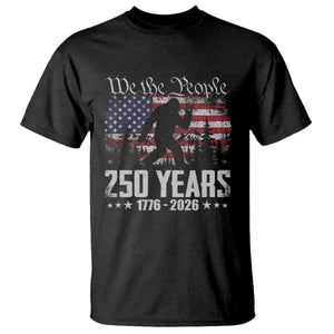 Bigfoot 250 Years American Flag Patriotic 1776 2026 T Shirt