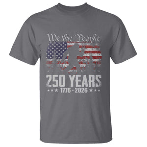 Bigfoot 250 Years American Flag Patriotic 1776 2026 T Shirt