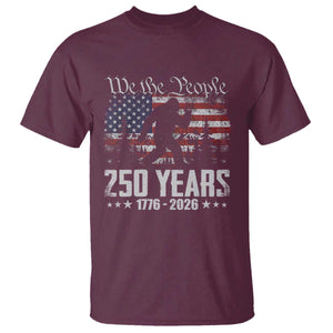Bigfoot 250 Years American Flag Patriotic 1776 2026 T Shirt