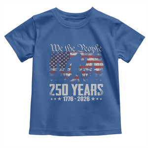 Bigfoot 250 Years American Flag Patriotic 1776 2026 Toddler T Shirt TS11 Royal Blue Print Your Wear