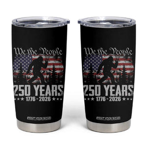 Bigfoot 250 Years American Flag Patriotic 1776 2026 Tumbler Cup