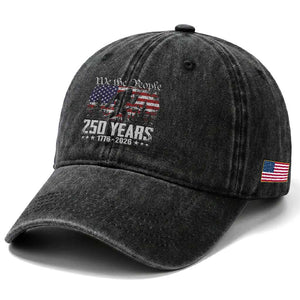 Bigfoot 250 Years American Flag Patriotic 1776 2026 Washed Cotton Baseball Cap