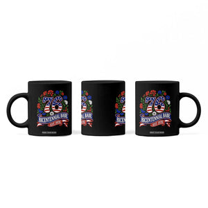 Bicentennial Babe 50th Birthday Coffee Mug Vintage 1976 Retro USA Floral