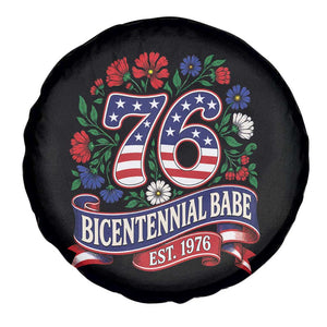 Bicentennial Babe 50th Birthday Spare Tire Cover Vintage 1976 Retro USA Floral TS11 Print Your Wear