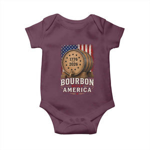 Bourbon Built America 250 Years Baby Onesie Patriotic Whiskey 250th Anniversary USA