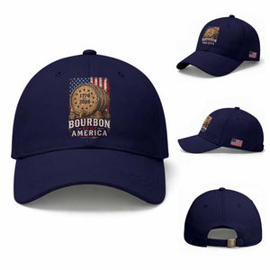 Bourbon Built America 250 Years Baseball Cap Patriotic Whiskey 250th Anniversary USA