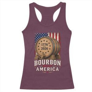 Bourbon Built America 250 Years Racerback Tank Top Patriotic Whiskey 250th Anniversary USA