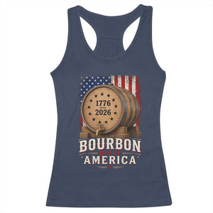 Bourbon Built America 250 Years Racerback Tank Top Patriotic Whiskey 250th Anniversary USA