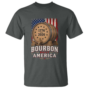 Bourbon Built America 250 Years T Shirt Patriotic Whiskey 250th Anniversary USA