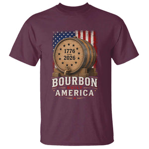 Bourbon Built America 250 Years T Shirt Patriotic Whiskey 250th Anniversary USA