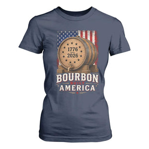 Bourbon Built America 250 Years T Shirt For Women Patriotic Whiskey 250th Anniversary USA