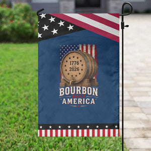 Bourbon Built America 250 Years Patriotic Garden Flag Patriotic Whiskey 250th Anniversary USA