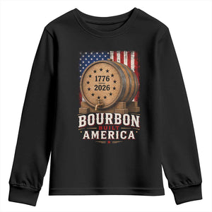 Bourbon Built America 250 Years Youth Sweatshirt Patriotic Whiskey 250th Anniversary USA