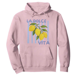 La Dolce Vita Lemon Italian Summer Hoodie Blue Striped TS11 Light Pink Print Your Wear