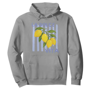 La Dolce Vita Lemon Italian Summer Hoodie Blue Striped TS11 Sport Gray Print Your Wear