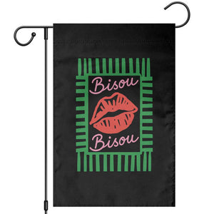 French Bisous Paris Vacation Retro Summer Vibes Garden Flag TS11 Black Print Your Wear