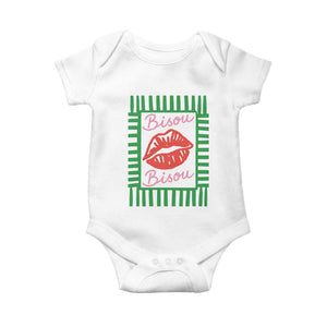 French Bisous Paris Vacation Retro Summer Vibes Baby Onesie TS11 White Print Your Wear
