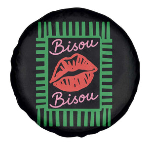 French Bisous Paris Vacation Retro Summer Vibes Spare Tire Cover TS11 Print Your Wear