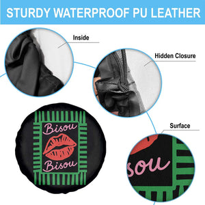 French Bisous Paris Vacation Retro Summer Vibes Spare Tire Cover TS11 Print Your Wear
