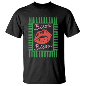 French Bisous Paris Vacation Retro Summer Vibes T Shirt TS11 Black Print Your Wear