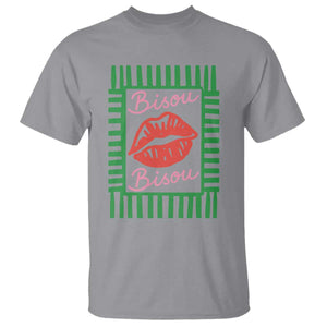 French Bisous Paris Vacation Retro Summer Vibes T Shirt TS11 Sport Gray Print Your Wear