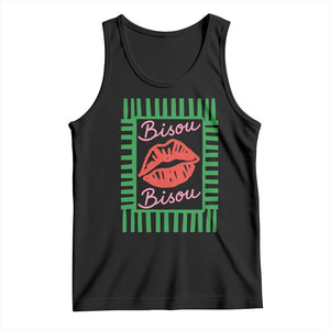 French Bisous Paris Vacation Retro Summer Vibes Tank Top TS11 Black Print Your Wear