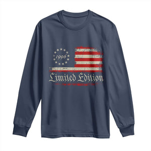 30th Birthday 1996 Limited Edition Long Sleeve Shirt Gifts for 30 Years Old Vintage American Flag