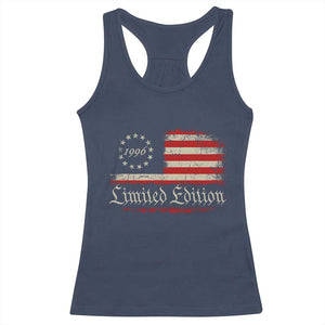 30th Birthday 1996 Limited Edition Racerback Tank Top Gifts for 30 Years Old Vintage American Flag TS11 Navy Print Your Wear