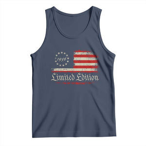 70th Birthday 1956 Limited Edition Tank Top Gifts for 70 Years Old Vintage American Flag